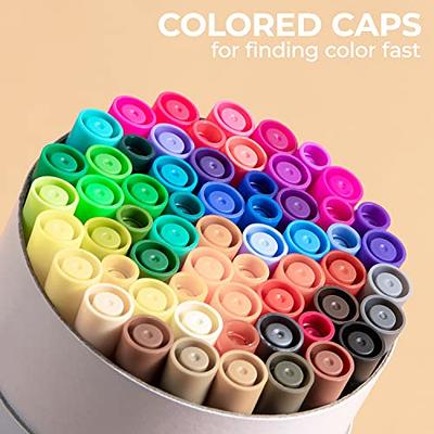 Mogyann Markers for Adult Coloring 72 Coloring Pens Dual Tip Brush Markers  for Coloring Books