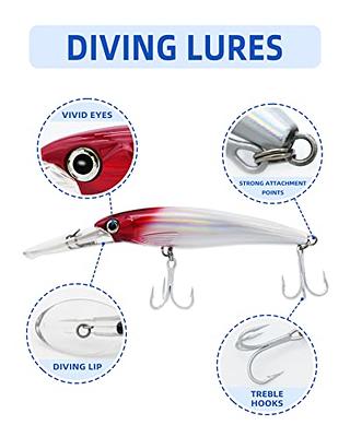 BLUEWING Deep Diving Lures Deep Dive Trolling Lure 3D Diving