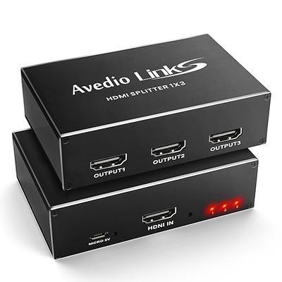 avedio links HDMI Splitter 1 in 3 Out, 4K HDMI Splitter 1X3 Mirror