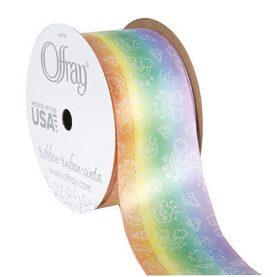 Offray Rainbow Animal Craft Ribbon, 1 1/2-Inch x 9-Feet, Multi