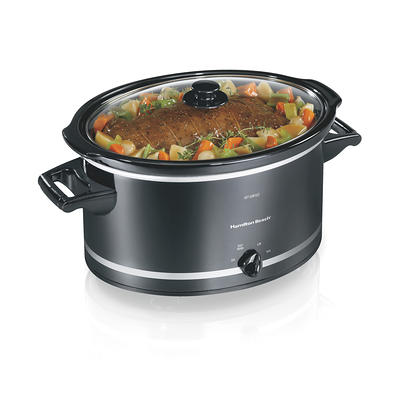 brentwood 3.5-Quart Blue Round Slow Cooker in the Slow Cookers department  at