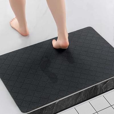 AMOAMI Bath-Mat,Ultra Thin Bathroom Rugs,Rubber Bath Mats for Bathroom Non  Slip