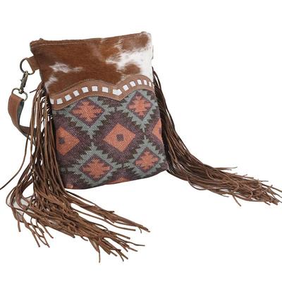 Cowhide Crossbody Purse Handbag Wallet Brown Cow Hide Leather Western Gifts