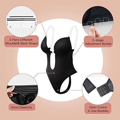 Womens Shapewear Invishaper Halft Backbody Shaper Bra Plus Size Backless  Built In Bra Tummy Control Shapewear for Women