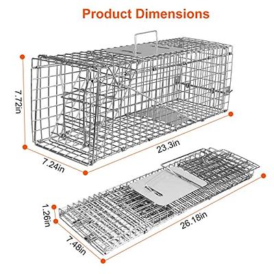 2-Pack Humane Rat Traps, Live Mouse Rat Cage Traps Catch and Release for  Indoor Outdoor, Small Animals Traps, Easy to use,(10.6x 5.5x 4.5)