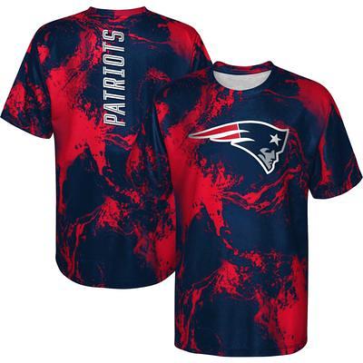 New England Patriots Antigua Saga Long Sleeve Hoodie T-Shirt - Heather Navy