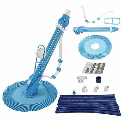 VEVOR Automatic Suction Pool Cleaner, Low Noise Pool Vacuum Cleaner with  Extra Diaphragm, 10 x 32 in Hoses & 36-Fin Disc, Side Climbing Pool Cleaners  for Above-Ground & In-ground Swimming Pool