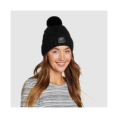 Eddie Bauer Women's Cabin Faux Fur Pom Beanie - White - One Size