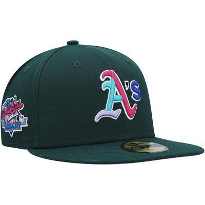 Men's New Era White/Green Oakland Athletics State 59FIFTY Fitted Hat