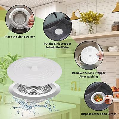 Kitchen Sink Strainer Sink Stopper - tifanso 2 PCS Sink Strainer Stopper  Kit, Universal Silicone Drain Cover, 4.5 Inch Stainless Steel Sink Drain  Strainer, Food Catcher for Kitchen Sink - Yahoo Shopping