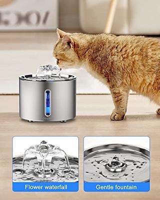 Automatic Pet Fountain, 84oz/2.5L, Grey, Veken