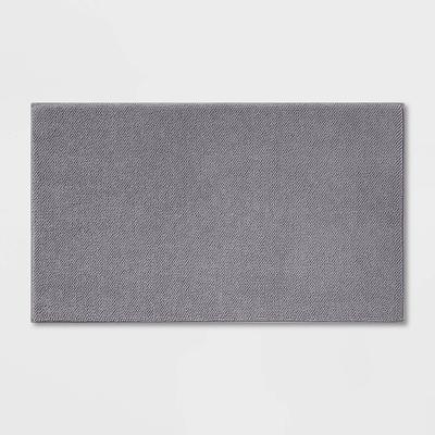 20x34 Fine Chenille Memory Foam Bath Rug Dark Gray - Threshold™ -  Yahoo Shopping