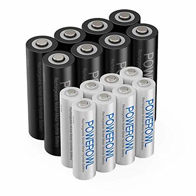 EBL Rechargeable AA Batteries (8 Pack) 1.2V 2500mAh High Performance  Pre-Charged Replace for Alkaline Batteries