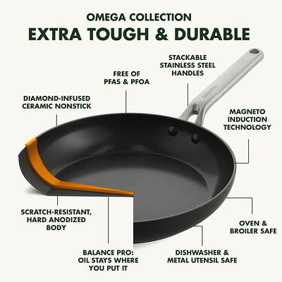 11 Ceramic Nonstick Fry Pan- Black, Cookware