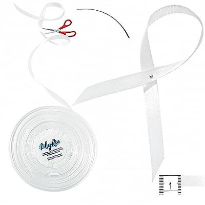 White Ribbon 1 inch Ribbons for Crafts Gift Ribbon Satin White Solid Ribbon  Roll 1 in x 36 Yards