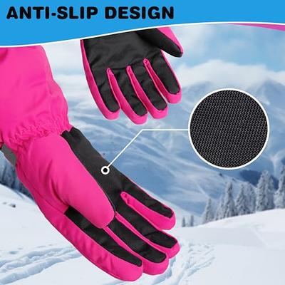 Tough Outdoors Kids Snow Gloves - Kids Ski Gloves & Youth Winter Gloves - Girls, Boys Snow Gloves - Insulated Waterproof Snow Gloves - Cold Weather