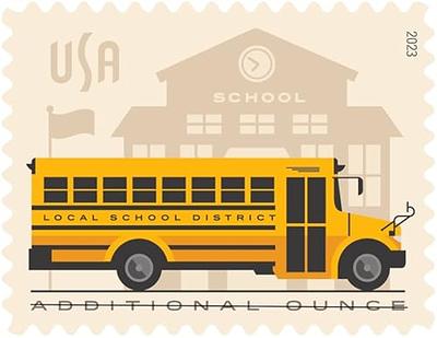 School Bus Additional Ounce USPS Postage Stamps 1 Coil of 100 Students  Children Teachers Celebration Party Announcement (100 Stamps) - Yahoo  Shopping