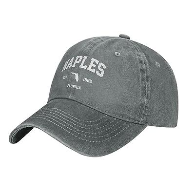 Naples Est 1886 Florida State Pride Retro Gifts Hat Cowboy Hat Mens Sun Caps  for Man Woman Adjustable Back Cap Gray - Yahoo Shopping