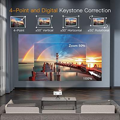 YOTON Projector with 5G WiFi and Bluetooth - 1080P Native Outdoor Portable  Projector 4K Support, Movie Home Projector with HDMI/USB, Phone Projector 
