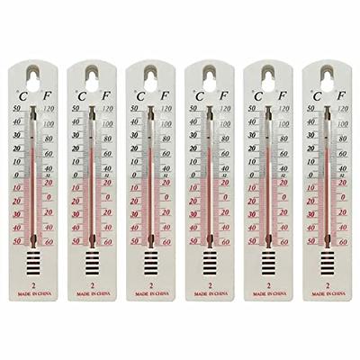 Earth Worth Indoor/Outdoor 8 in. Waterproof Wall Thermometer and