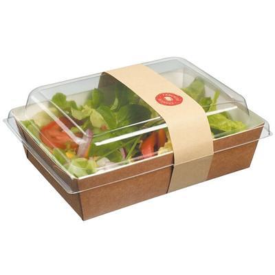 Eco-Products EP-SB32 32 oz. Clear Compostable Plastic Salad Bowl with Lid -  150/Case
