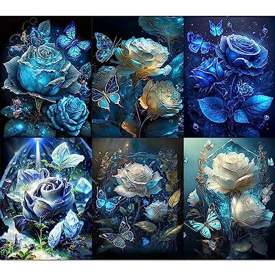 5D Diamond Painting Blue Butterfly Flowers Cat Paint with Diamonds