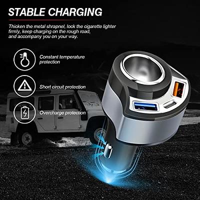 Car Cigarette Lighter Socket Adapter Double USB Dual Plug Charger Splitter  12V