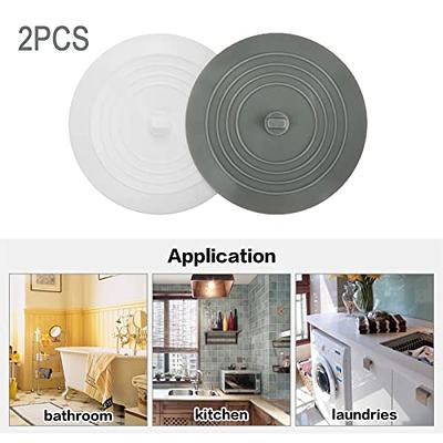 2 Pack Shower Drain Hair Catcher Grey Bathroom Accessories Durable Silicone Drain  Cover Hair Stopper with Suction Cups for Shower Kitchen Bathroom Big Heart  Shape - Yahoo Shopping