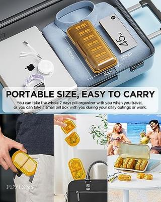 Extra Large Pill Organizer- XXL Pill Box 7 Day - Weekly Pill Organizer with  AM PM Large Compartments Big Pill Case for Supplements Jumbo Pill Holder  for Vitamins Huge Medicine Organizer 2