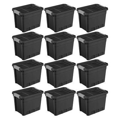 Sterilite 14649006 Industrial Tote, Plastic, Black, 25-3/