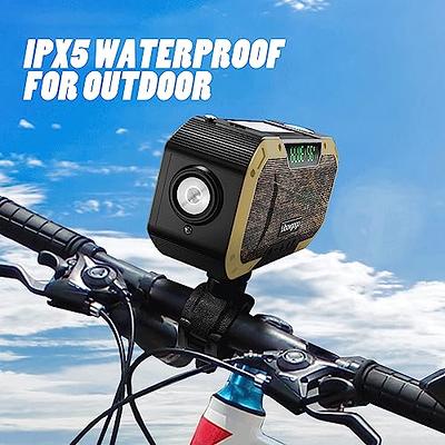 Emergency Radio Waterproof Bluetooth Speaker,Portable Digital AM FM Radio  with Flashlight,Reading Lamp,Hand Crank NOAA Weather Radio with Solar