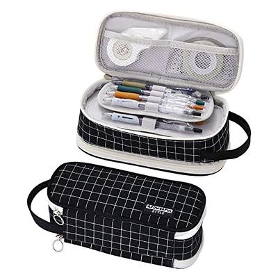 Dugio Large Pencil Case Zipper Pencil Pouch for Girls Boys Adults Kids  Aesthetic Pencil Bag Organizer Big Capacity Pen Bag with Handle Portable  for School Office Black-plaid - Yahoo Shopping