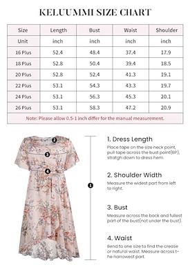 Keluummi Plus Size Wedding Guest Dress for Women, Summer Casual