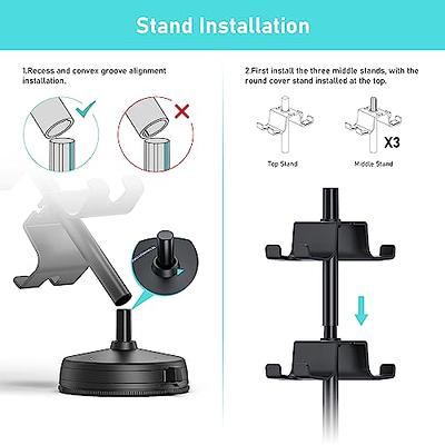  MANMUVIMO Headphone Controller Storage Holder for Desk 4 Tiers  with Anti-Slip Stable Suction Cup, Controller Holder, Universal Gaming Desk  Accessories for PS5/PS4/Xbox Series/Xbox One/Switch Pro : Video Games