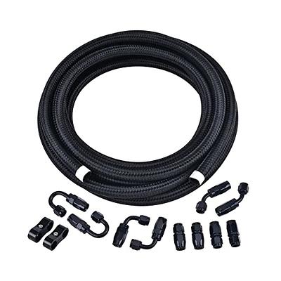 EVIL ENERGY 8AN Nylon Braided CPE Fuel Hose Kit 20FT Black Bundle with 8AN  Swivel Hose End Fitting 90 Degree Black&Red - Yahoo Shopping