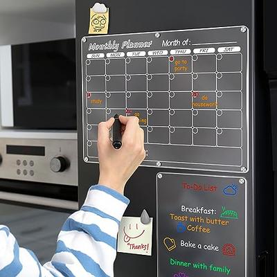 MONTHLY CALENDAR AND MEMO CHALKBOARD - ERASABLE SURFACE GRAPHICS