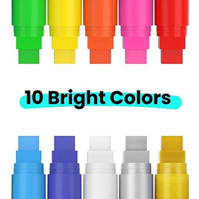 Window Chalk Markers 15mm Nib - Neon & Metallic Colors - Chalkola