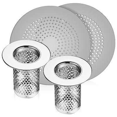 LEKEYE Shower Drain Hair Catcher | Shower Drain Cover Stainless Steel and  Silicone