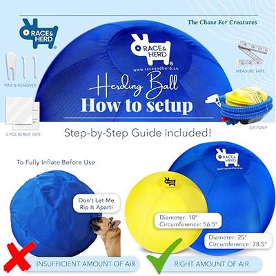 ANC POP Herding Ball for Dogs Horse Ball & Ball Cover 25 Ball for Horses  Large with Hand Pump for Play Herding Ball Herding Ball Horse Toys for