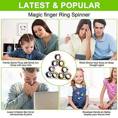 Magnetic Rings Fidget Toys for Adult Anxiety Magnet Rings Fingears Magnetic  Toys Gifts for Teens 