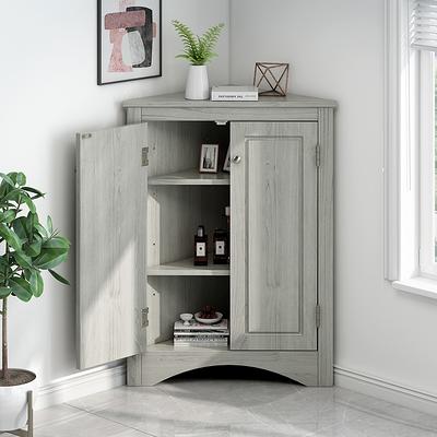 Magic Home Tall Bathroom Freestanding Storage Cabinet with