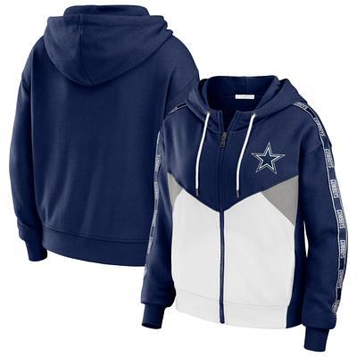 Dallas Cowboys New Era Women's Tie Dye Fleece Full-Zip Hoodie - Navy