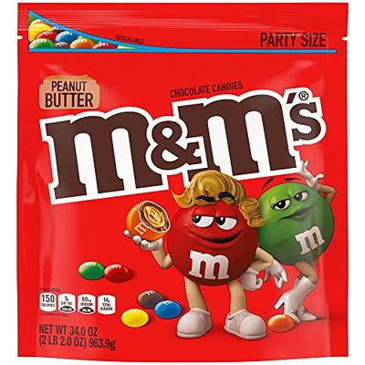 M&m's Party Size Peanut Butter Chocolate Candies - 34oz : Target