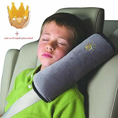 Baby Head Support Pillow With Matching Seat Belt Strap Covers Seat
