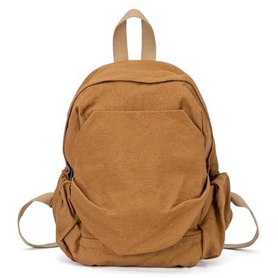 Personalised Tan Leather Drawstring Backpack With Pockets – MAHI Leather
