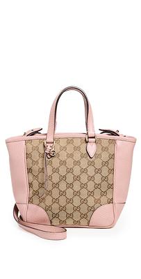 What Goes Around Comes Around Gucci Brown Canvas Britt Tote