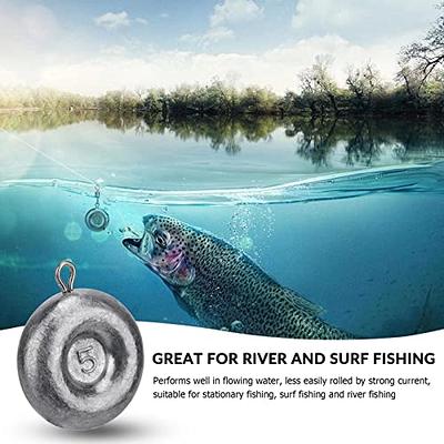  10pcs Fishing Sinkers Round flat Fishing Weights