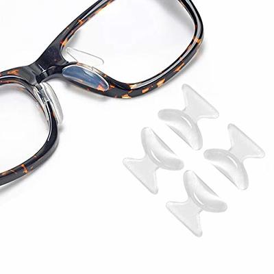 5PCS Eyeglasses Nose Pads,BEHLINE Glasses Bridge Strap/Saddle Bridge,Soft  Silicone Anti-Slip Replacement Nosepads,Screw-in Eyeglasses Nose Piece for