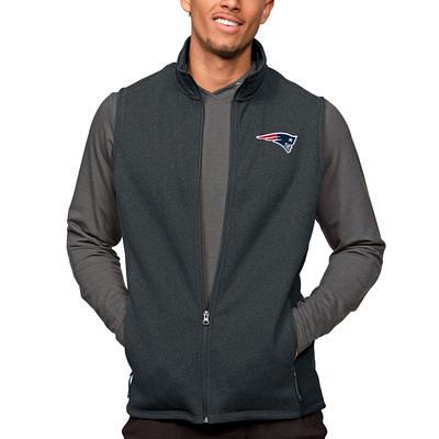 Men's Antigua Heather Gray Dallas Baptist Patriots Victory Full-Zip Hoodie