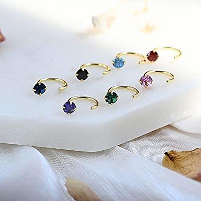 Small Gold Hoop Earrings for Women : 14k Real Gold Plated Hypoallergenic  Tiny Cartilage Huggie Girls Ear Jewelry